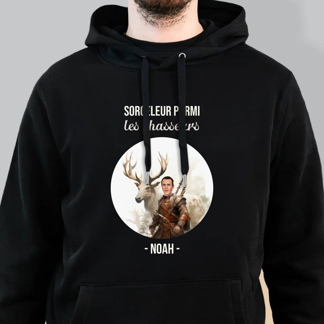 Ton Personnage: Sorceleur Parmi Les Chasseurs - Sweat À Capuche Pour Hommes