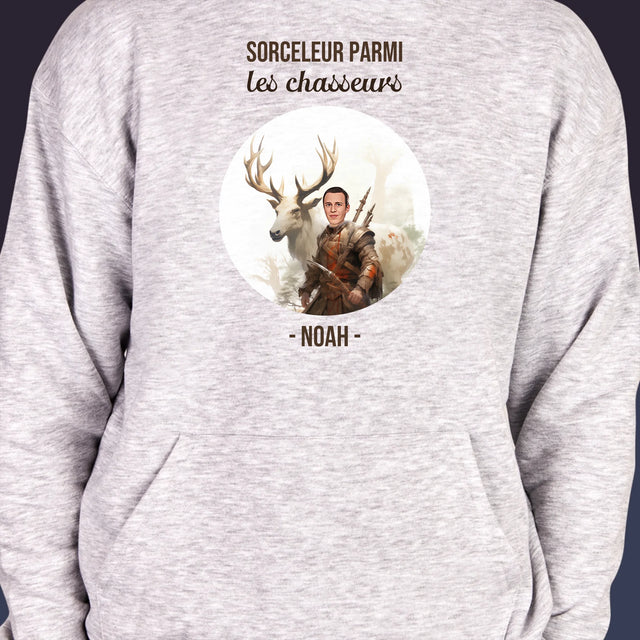 Ton Personnage: Sorceleur Parmi Les Chasseurs - Sweat À Capuche Pour Hommes