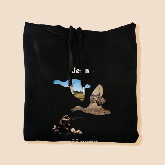 Forme Des Photos: Créé Pour Chasser - Sweat À Capuche Pour Hommes