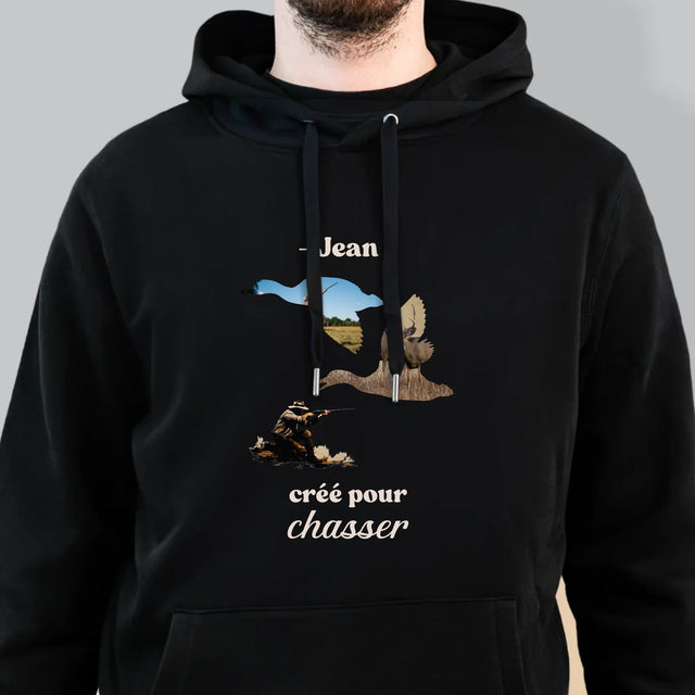 Forme Des Photos: Créé Pour Chasser - Sweat À Capuche Pour Hommes