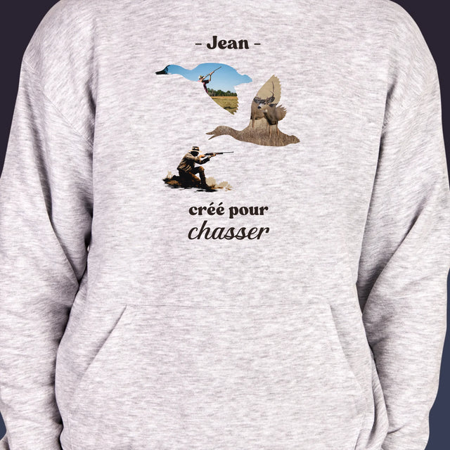 Forme Des Photos: Créé Pour Chasser - Sweat À Capuche Pour Hommes