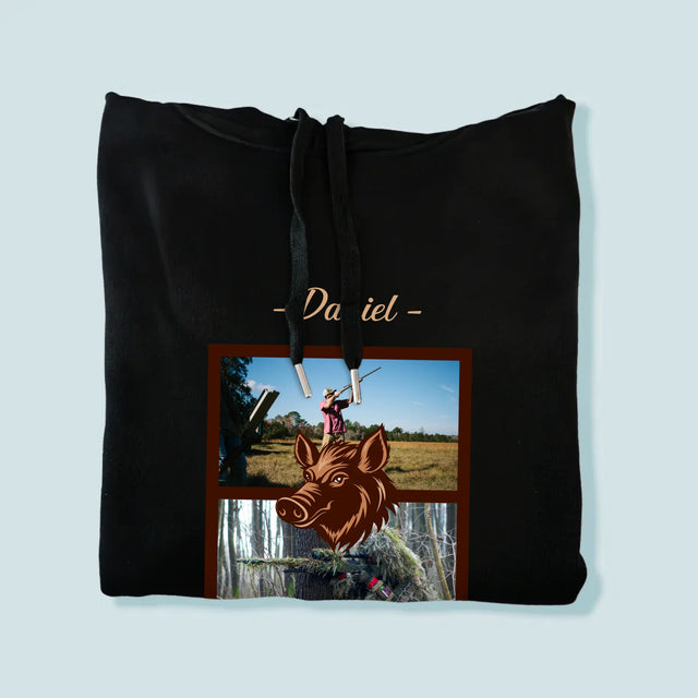 Le Collage Photo: Pourfendeur Du Sanglier - Sweat À Capuche Pour Hommes