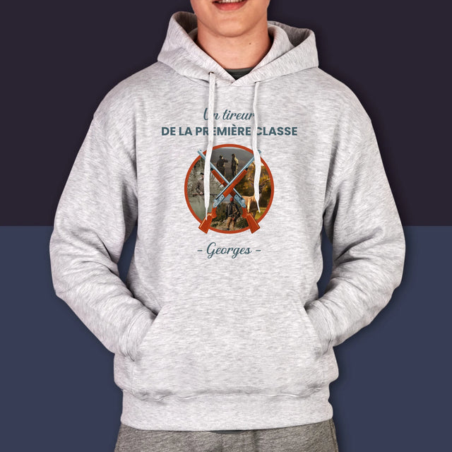 Le Collage Photo: Un Tireur De La Première Classe - Sweat À Capuche Pour Hommes