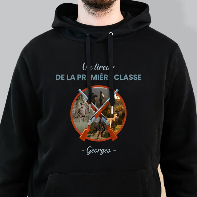 Le Collage Photo: Un Tireur De La Première Classe - Sweat À Capuche Pour Hommes