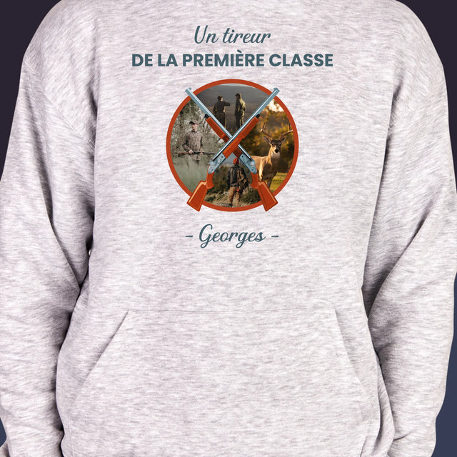 Le Collage Photo: Un Tireur De La Première Classe - Sweat À Capuche Pour Hommes