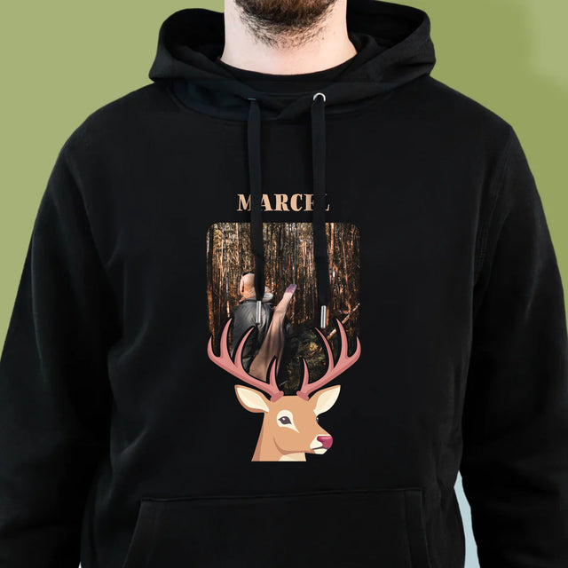 La Photo Et Un Texte: Le Cerf - Sweat À Capuche Pour Hommes