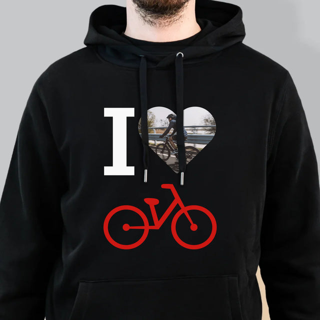 La Photo: I Love Vélo - Sweat À Capuche Pour Hommes