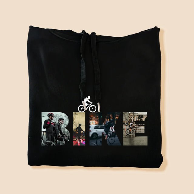Collage Photo De Lettre: Bike - Sweat À Capuche Pour Hommes