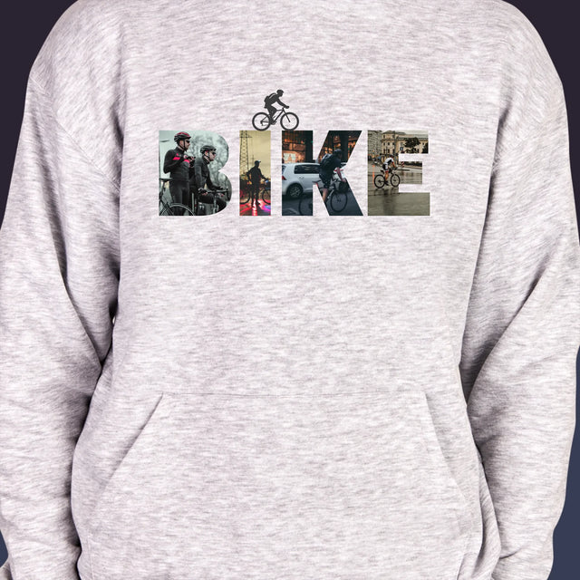 Collage Photo De Lettre: Bike - Sweat À Capuche Pour Hommes