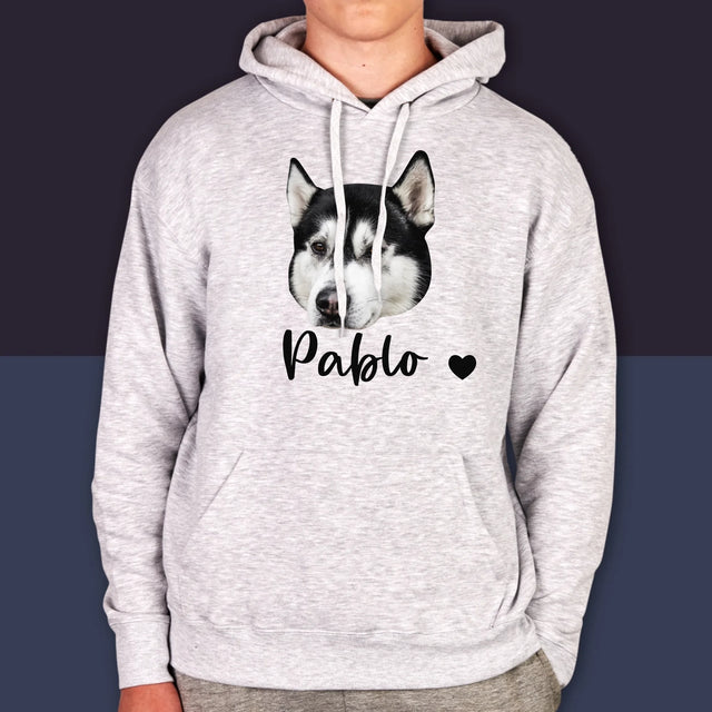 Ton Personnage: La Tête De Votre Chien - Sweat À Capuche Pour Hommes