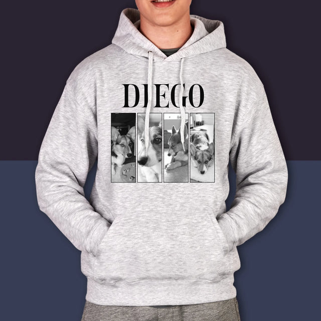 Le Collage Photo: Un Classique Bootleg Avec Un Animal - Sweat À Capuche Pour Hommes