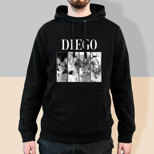 Le Collage Photo: Un Classique Bootleg Avec Un Animal - Sweat À Capuche Pour Hommes