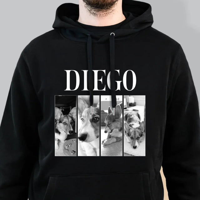 Le Collage Photo: Un Classique Bootleg Avec Un Animal - Sweat À Capuche Pour Hommes