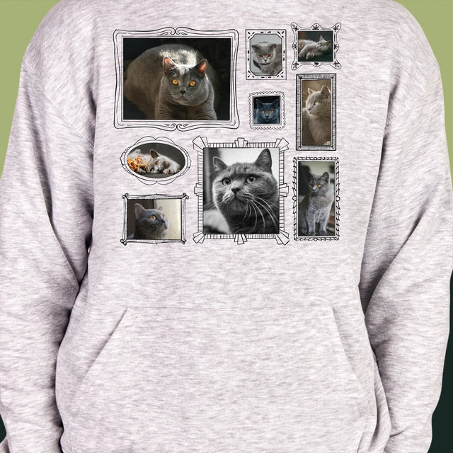 Le Collage Photo: Un Mur D'Exposition Avec Un Animal - Sweat À Capuche Pour Hommes