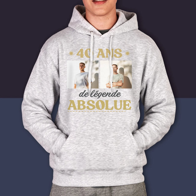 Le Collage Photo: 40 Ans De Légende - Sweat À Capuche Pour Hommes