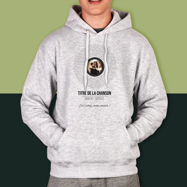 La Photo Et Un Texte: Paroles De Chansons Sur L'Album - Sweat À Capuche Pour Hommes