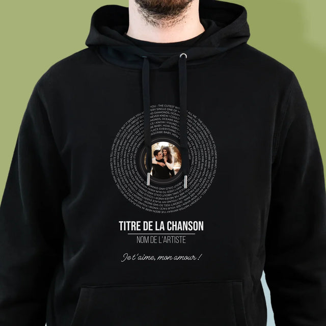 La Photo Et Un Texte: Paroles De Chansons Sur L'Album - Sweat À Capuche Pour Hommes