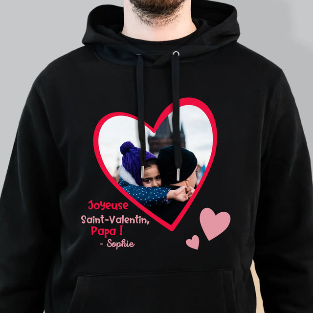 La Photo Et Un Texte: Saint Valentin Pour Papa - Sweat À Capuche Pour Hommes
