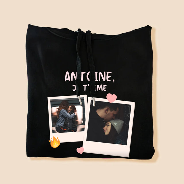 Le Collage Photo: Je T'Aime Pour Ce Que Tu Es - Sweat À Capuche Pour Hommes