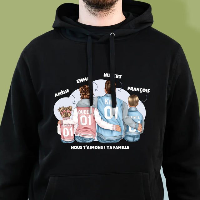 La Création Du Personnage: Famille En Sweatshirts - Sweat À Capuche Pour Hommes