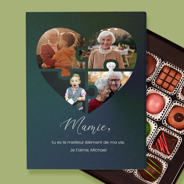 Le Collage Photo: Casse-Tête, Un Cœur Pour Grand-Mère - Pralines