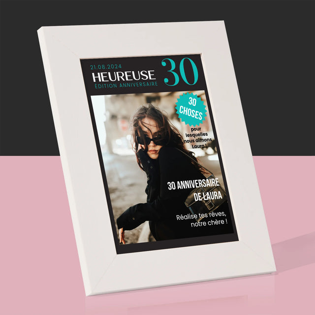 Couverture de magazine : Happy 30 - Cadre photo | FR