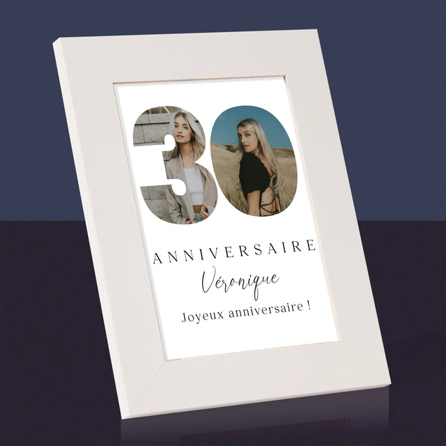 Mot à partir d'images : Signature pour 30e anniversaire - Cadre photo | FR