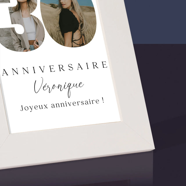 Mot à partir d'images : Signature pour 30e anniversaire - Cadre photo | FR