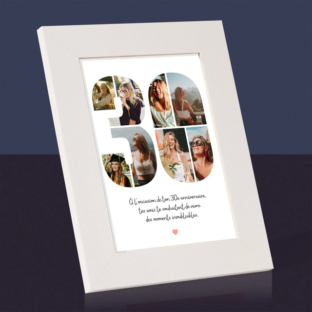 Collage photo : Vœux pour un 30e anniversaire - Cadre photo | FR