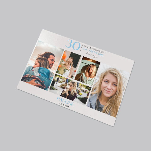 Le Collage Photo: À Partir D'Aujourd'Hui 30 Heureuse - Sous-Main Bureau