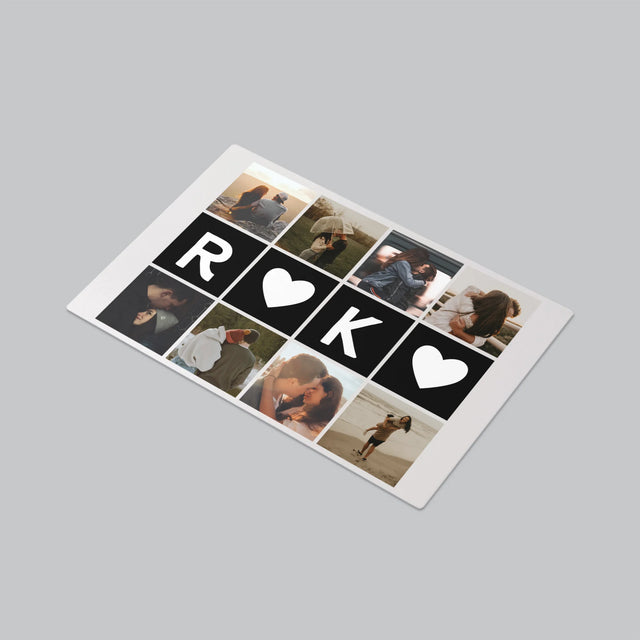 Le Collage Photo: Les Monogrammes D'Amour Avec Photos - Sous-Main Bureau