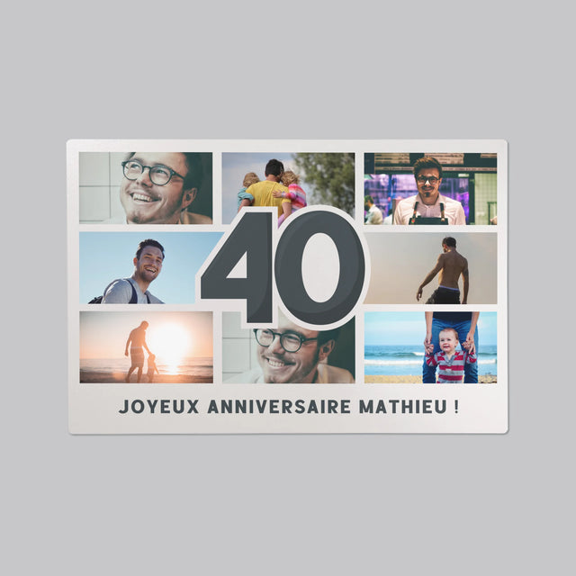 Le Collage Photo: 40 Ans - Sous-Main Bureau