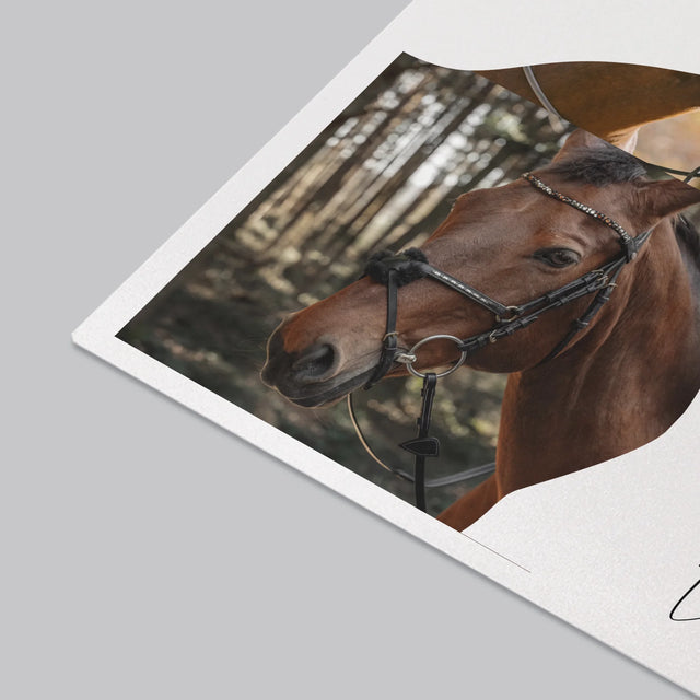 Forme Des Photos: Une Fille Avec Cheval - Sous-Main Bureau