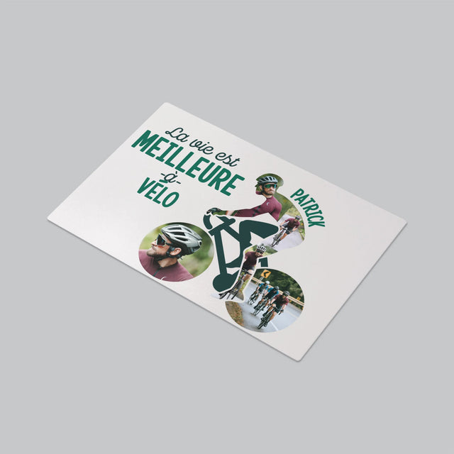 Forme Des Photos: La Vie Est Meilleure À Vélo - Sous-Main Bureau