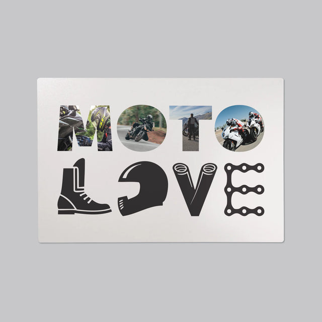 Collage Photo De Lettre: Motolove - Sous-Main Bureau
