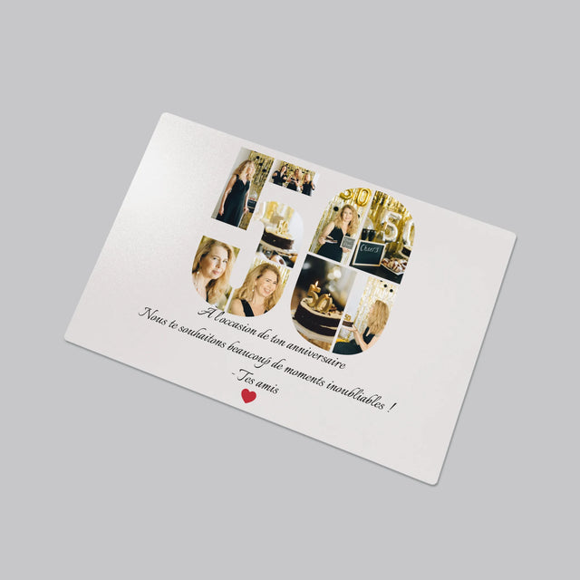 Forme Des Photos: 50 Anniversaire Vœux - Sous-Main Bureau