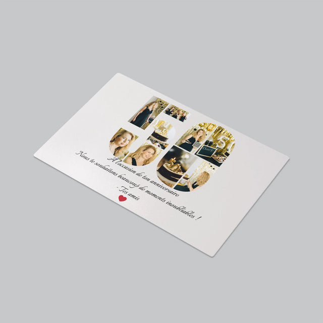 Forme Des Photos: 50 Anniversaire Vœux - Sous-Main Bureau