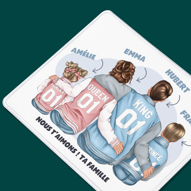 La Création Du Personnage: Famille En Sweatshirts - Tapis De Souris