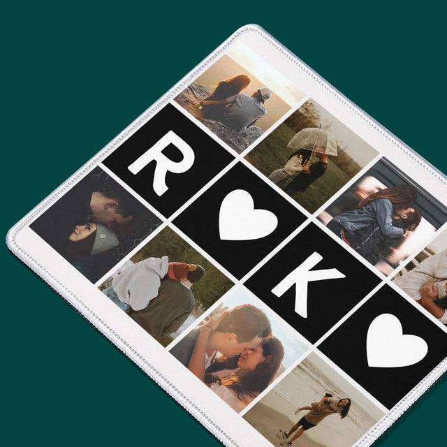 Le Collage Photo: Les Monogrammes D'Amour Avec Photos - Tapis De Souris