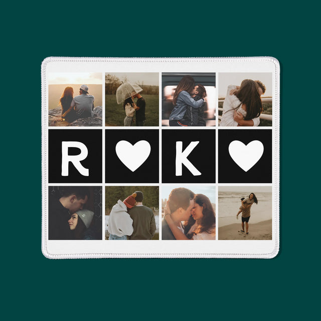 Le Collage Photo: Les Monogrammes D'Amour Avec Photos - Tapis De Souris