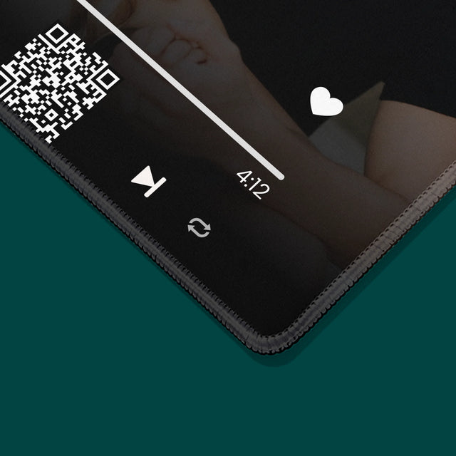 La Photo Et Un Texte: Votre Chanson Code Qr - Tapis De Souris