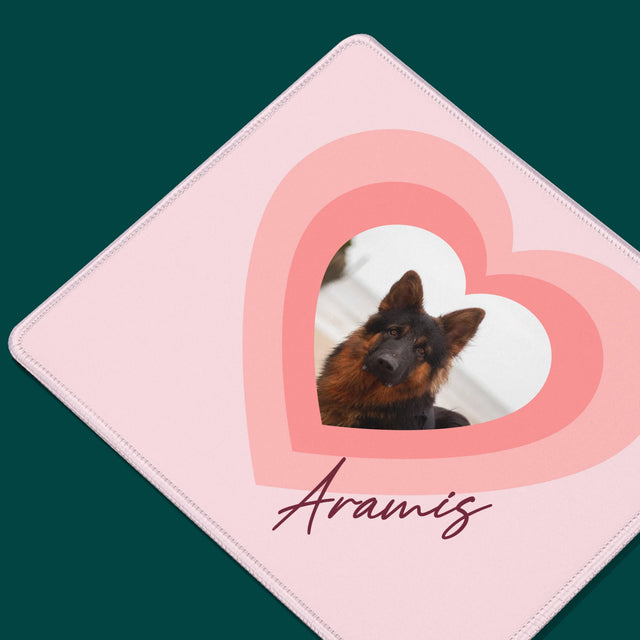 La Photo Et Un Texte: Photo De L'Animal Dans Le Cœur - Tapis De Souris