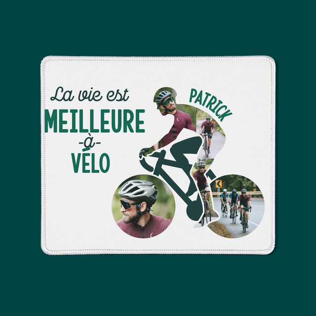 Forme Des Photos: La Vie Est Meilleure À Vélo - Tapis De Souris