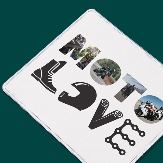 Collage Photo De Lettre: Motolove - Tapis De Souris