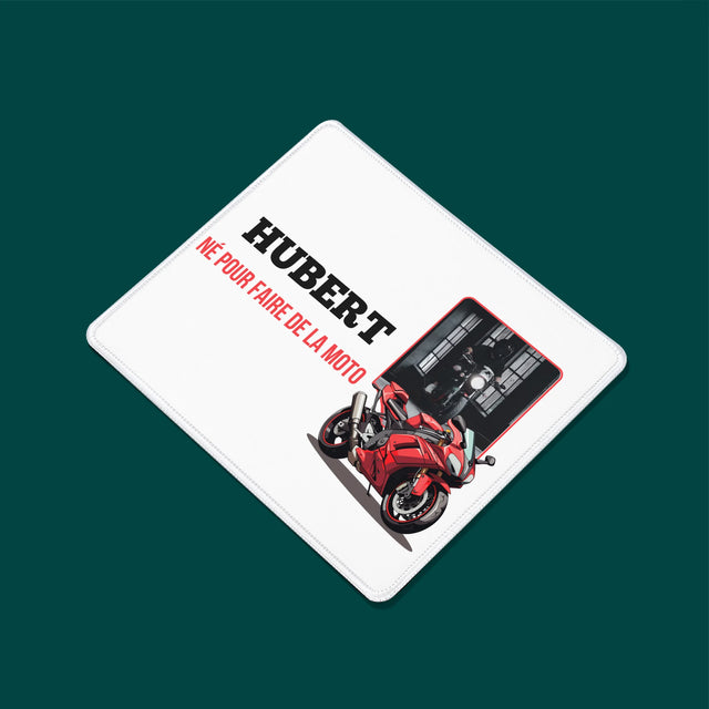 La Photo Et Un Texte: Né Pour Faire De La Moto - Tapis De Souris