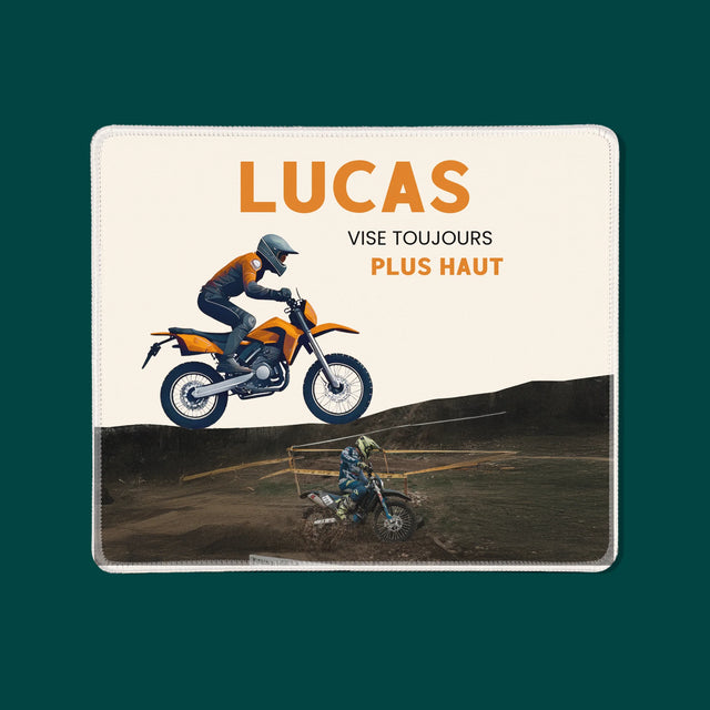 La Photo Et Un Texte: Il Vise Toujours Plus Haut - Tapis De Souris