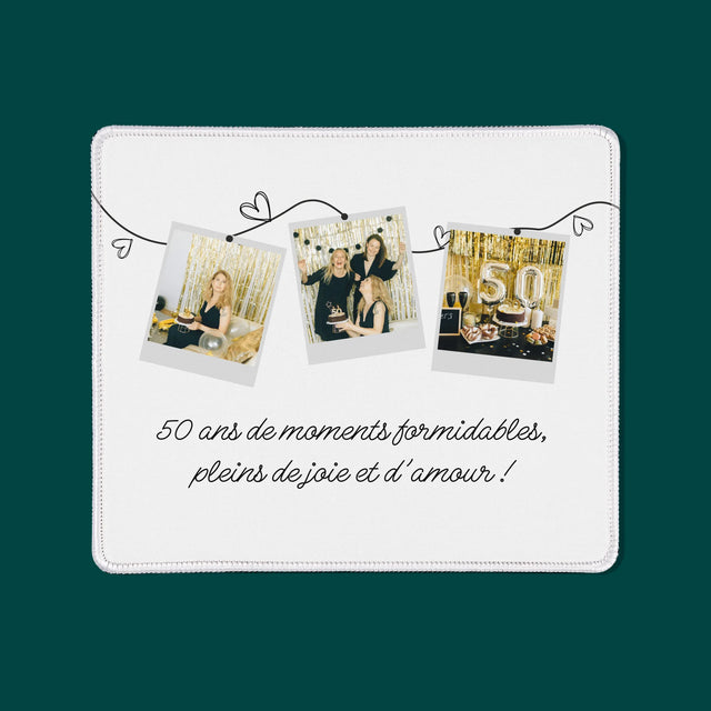 Le Collage Photo: 50 Ans De Moments Formidables - Tapis De Souris
