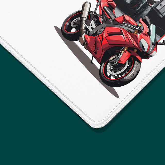 La Photo Et Un Texte: Né Pour Faire De La Moto - Tapis De Souris