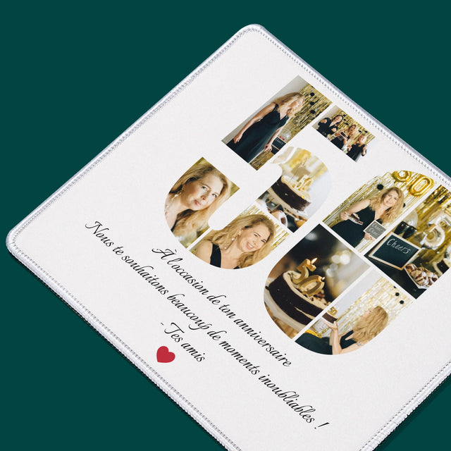 Forme Des Photos: 50 Anniversaire Vœux - Tapis De Souris