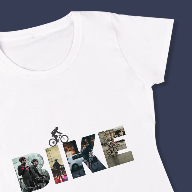Collage Photo De Lettre: Bike - T-Shirt Pour Femmes